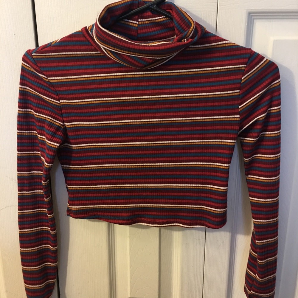 Cropped turtleneck